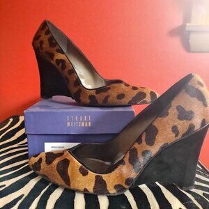 STUART WEITZMAN WEDGE HEEL | Calf hair heels, size 8